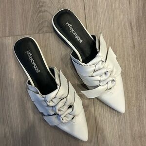 Jeffrey Campbell white mules